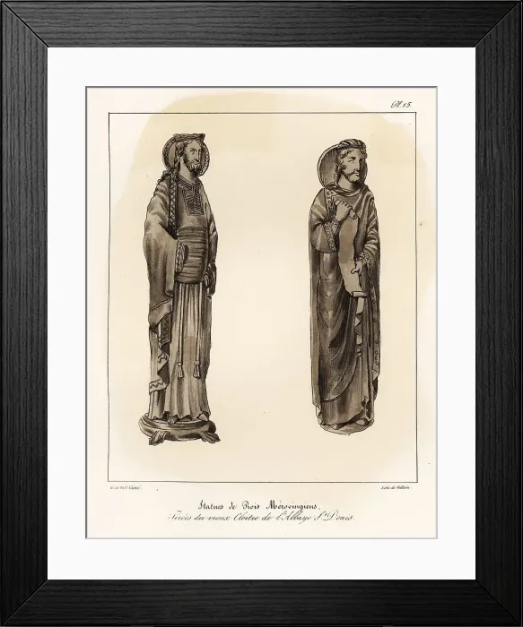Framed Print : Statues of Merovingian kings in the Basilica of Saint-Denis, Par Framed Print : Statues of Merovingian kings in the Basilica of Saint-Denis, Par