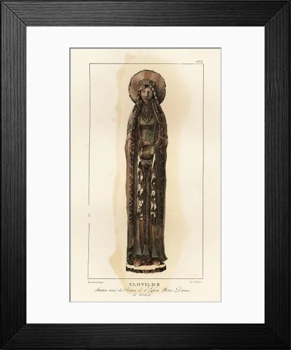 Framed Print : Statue of Clotilde (c.474-545), Saint Clotilde, wife of Clovis I Framed Print : Statue of Clotilde (c.474-545), Saint Clotilde, wife of Clovis I