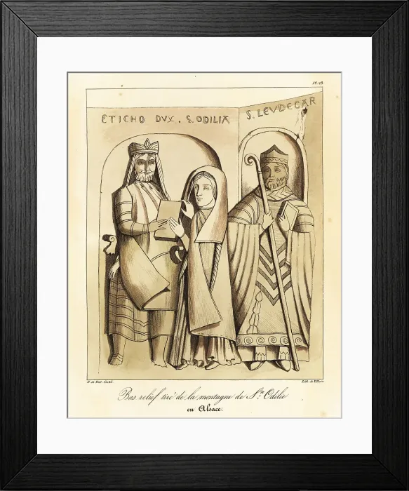 Framed Print : Saint Odile, Adalrich, Duke of Alsace, and Bishop Leodegar Framed Print : Saint Odile, Adalrich, Duke of Alsace, and Bishop Leodegar
