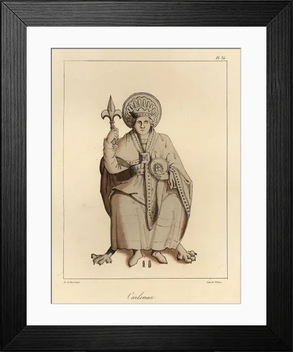 Framed Print : Carloman I, King of the Franks, younger brother of Charlemagne Framed Print : Carloman I, King of the Franks, younger brother of Charlemagne