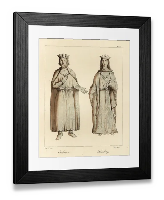 Framed Print : Carloman I, King of the Franks, and his wife Gerberga Framed Print : Carloman I, King of the Franks, and his wife Gerberga