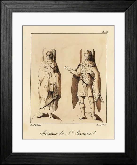 Framed Print : Pope Leo III and the Emperor Charlemagne, 8th Century Framed Print : Pope Leo III and the Emperor Charlemagne, 8th Century