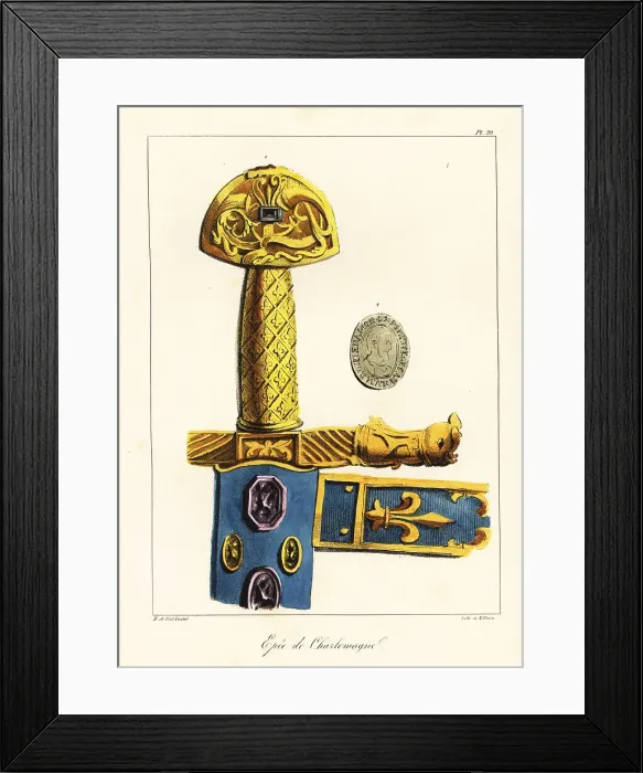 Framed Print : Joyeuse sword and seal of Charlemagne Framed Print : Joyeuse sword and seal of Charlemagne
