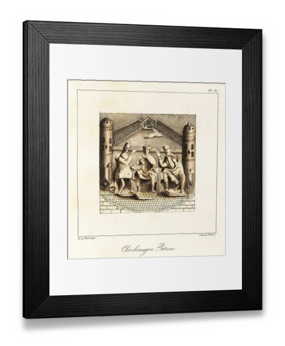 Framed Print : Emperor Charlemagne (874-814) under the hand of God Framed Print : Emperor Charlemagne (874-814) under the hand of God