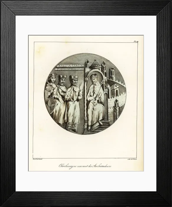 Framed Print : Emperor Charlemagne receiving ambassadors of Constantine Framed Print : Emperor Charlemagne receiving ambassadors of Constantine