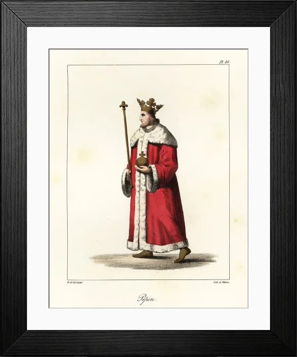 Framed Print : King Pepin the Short, King of the Franks, Carolingian Dynasty, 7 Framed Print : King Pepin the Short, King of the Franks, Carolingian Dynasty, 7