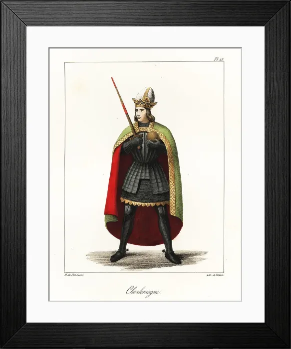 Framed Print : Charlemagne or Charles the Great, King of the Franks, Emperor of Framed Print : Charlemagne or Charles the Great, King of the Franks, Emperor of