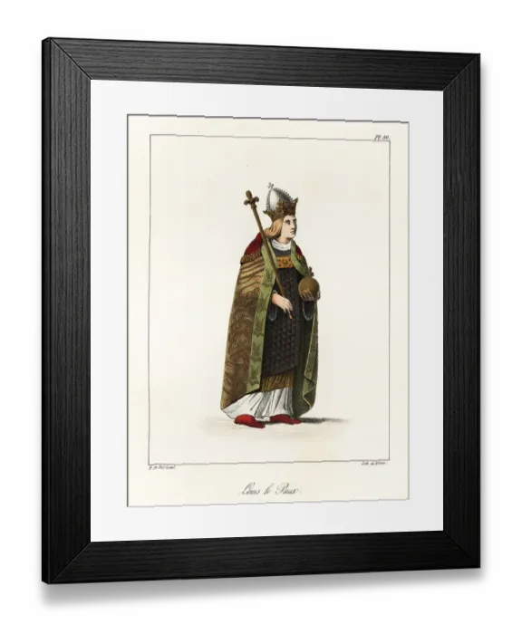 Framed Print : Louis the Pious, King of the Franks, co-emperor with his father Framed Print : Louis the Pious, King of the Franks, co-emperor with his father