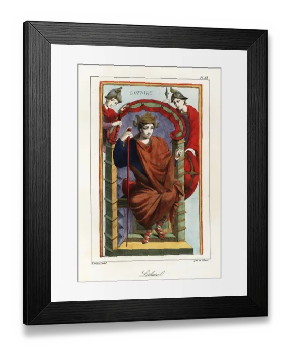 Framed Print : Lothair I or Lothar I (795-855), Emperor of the Romans Framed Print : Lothair I or Lothar I (795-855), Emperor of the Romans