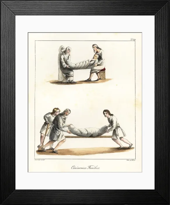 Framed Print : Funeral rites, 10th century Framed Print : Funeral rites, 10th century