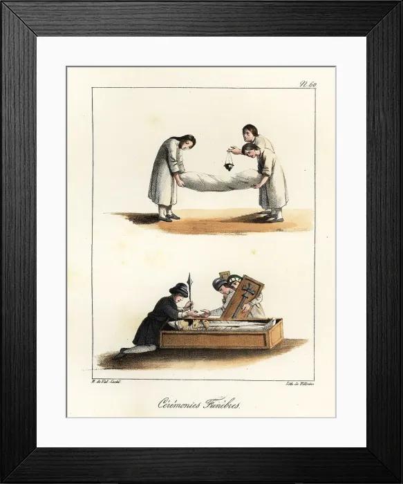 Framed Print : Funeral rites, 10th century Framed Print : Funeral rites, 10th century