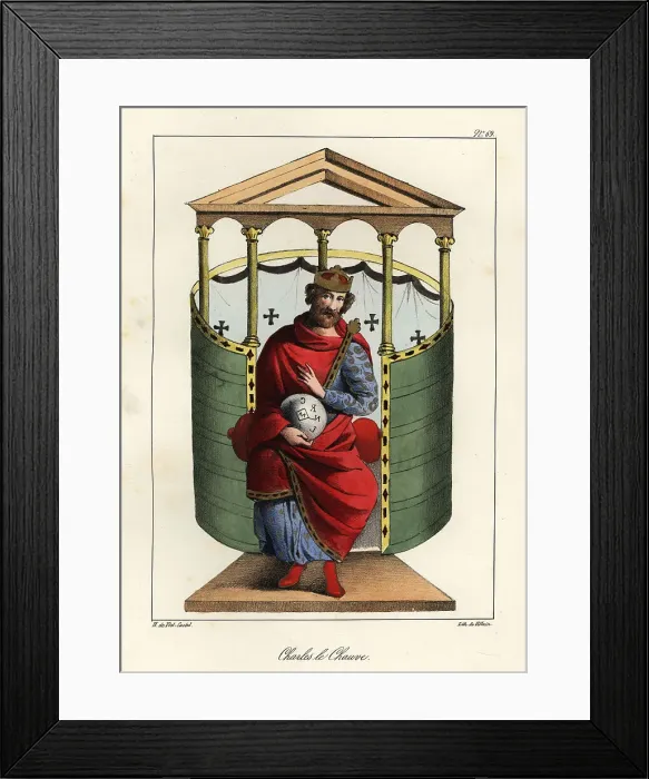 Framed Print : Charles the Bald (823-877), 9th-century king of West Francia Framed Print : Charles the Bald (823-877), 9th-century king of West Francia