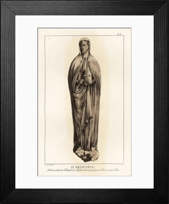 Framed Print : Statue of Saint Genevieve, (c.419-502), patron saint of Paris Framed Print : Statue of Saint Genevieve, (c.419-502), patron saint of Paris