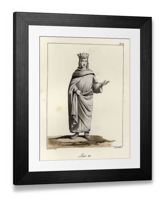 Framed Print : Statue of Louis III, King of West Francia, 9th century Framed Print : Statue of Louis III, King of West Francia, 9th century