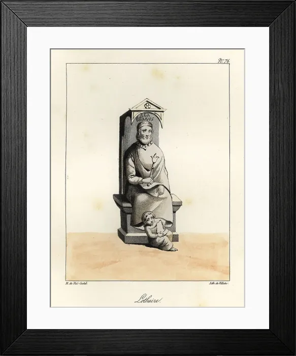 Framed Print : Statue of Lothair I, Lothar I, Carolingian emperor, 9th century Framed Print : Statue of Lothair I, Lothar I, Carolingian emperor, 9th century