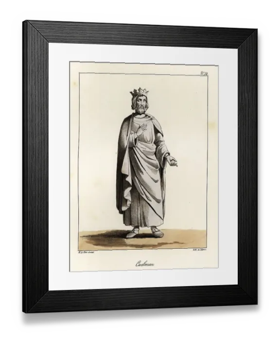 Framed Print : Statue of Carloman I, King of the Franks, younger brother of Cha Framed Print : Statue of Carloman I, King of the Franks, younger brother of Cha