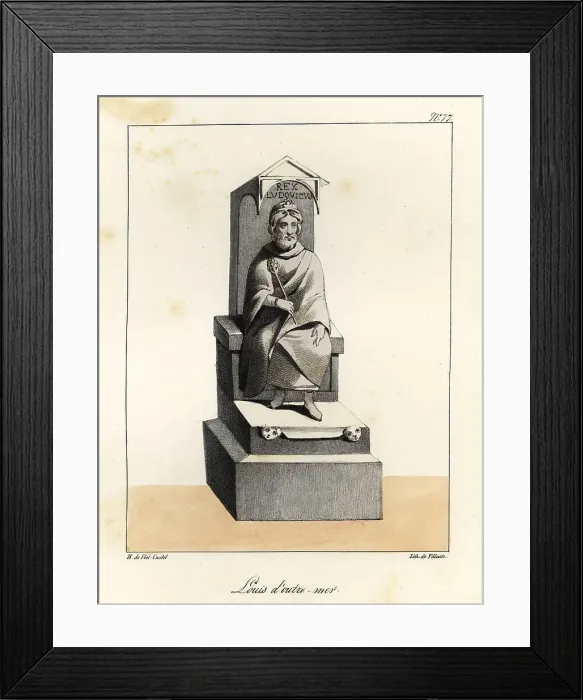 Framed Print : Statue of Louis IV, king of West Francia, Carolingian dynasty Framed Print : Statue of Louis IV, king of West Francia, Carolingian dynasty