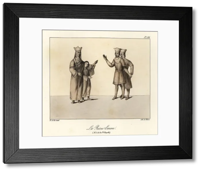 Framed Print : Emma of Normandy, c. 984-1052, queen of England, Denmark and Nor Framed Print : Emma of Normandy, c. 984-1052, queen of England, Denmark and Nor