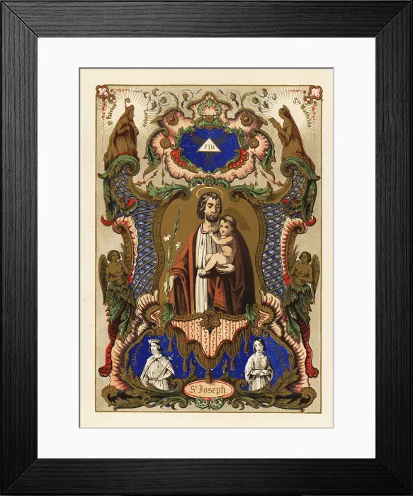 Framed Print : Portrait of Saint Joseph with the infant Jesus Framed Print : Portrait of Saint Joseph with the infant Jesus