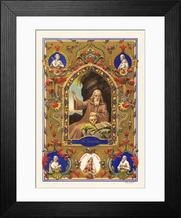 Framed Print : Portrait of Saint Anthony, Antony the Great Framed Print : Portrait of Saint Anthony, Antony the Great