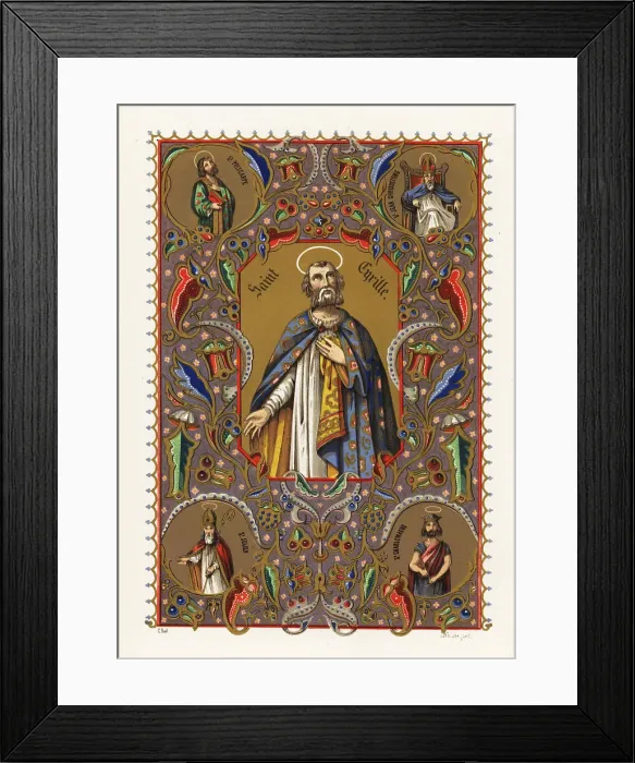 Framed Print : Portrait of Cyril of Alexandria, Patriarch of Alexandria, with h Framed Print : Portrait of Cyril of Alexandria, Patriarch of Alexandria, with h