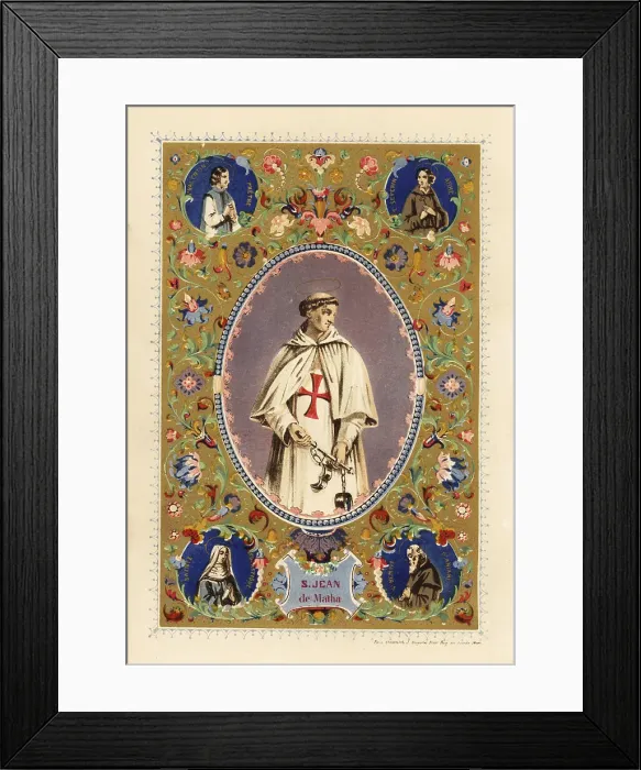 Framed Print : Portrait of Saint John of Matha, founder of the Order of the Mos Framed Print : Portrait of Saint John of Matha, founder of the Order of the Mos
