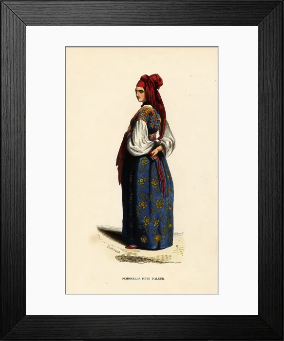 Framed Print : Young Jewish woman of Algiers, Algeria Framed Print : Young Jewish woman of Algiers, Algeria