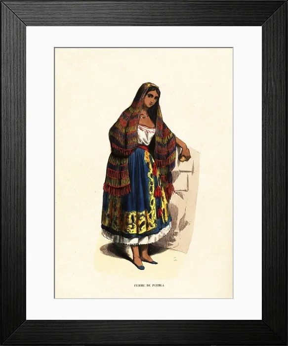 Framed Print : Woman of the city of Puebla, Mexico Framed Print : Woman of the city of Puebla, Mexico
