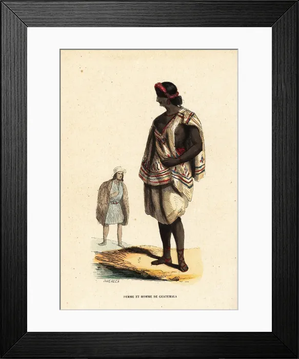 Framed Print : Mayan woman and man of Guatemala Framed Print : Mayan woman and man of Guatemala