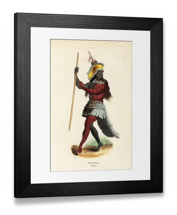 Framed Print : Man of the Ohlone or Costanoan people dancing at Mission San Fra Framed Print : Man of the Ohlone or Costanoan people dancing at Mission San Fra