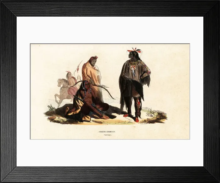 Framed Print : Crow people at Fort Clarke Framed Print : Crow people at Fort Clarke
