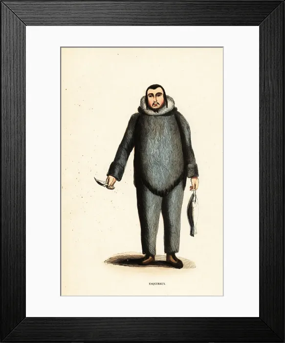 Framed Print : Inuit man of the Mackenzie River, Yukon Framed Print : Inuit man of the Mackenzie River, Yukon