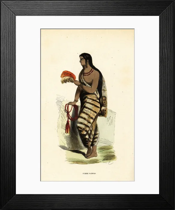Framed Print : Woman of the Pampas lowlands, Argentina Framed Print : Woman of the Pampas lowlands, Argentina