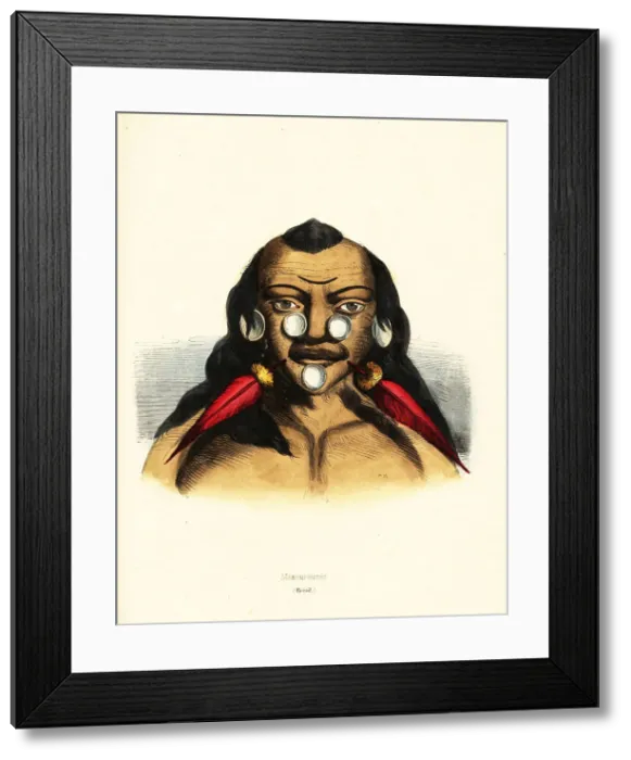 Framed Print : Matses or Matis warrior of Brazil Framed Print : Matses or Matis warrior of Brazil