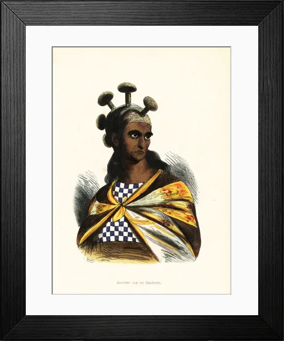 Framed Print : Warrior of the Hawaiian Islands Framed Print : Warrior of the Hawaiian Islands