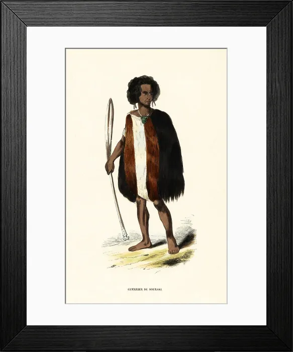 Framed Print : Maori warrior of Souraki (Hauraki Gulf), North Island, New Zeala Framed Print : Maori warrior of Souraki (Hauraki Gulf), North Island, New Zeala