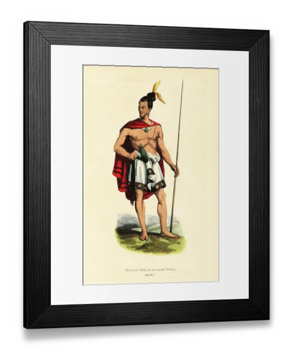 Framed Print : Maori chief of Houa-Houa (Uawa), Tolaga Bay, North Island, New Z Framed Print : Maori chief of Houa-Houa (Uawa), Tolaga Bay, North Island, New Z