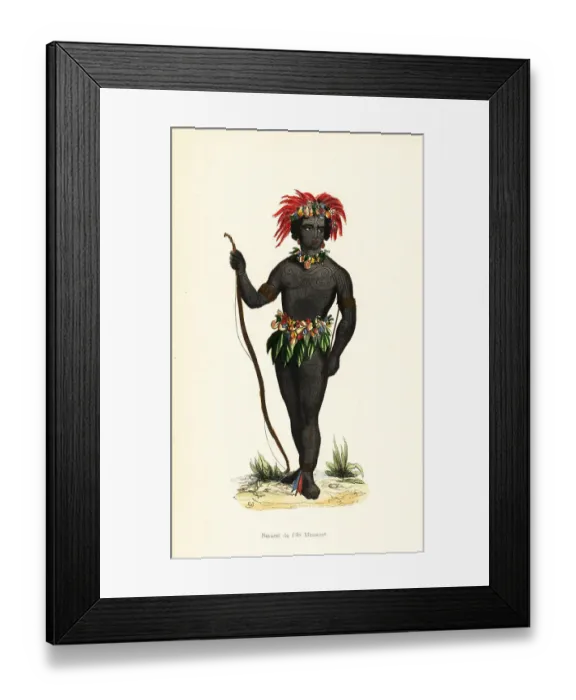 Framed Print : Tuluun warrior of the Carteret Islands, Papua New Guinea Framed Print : Tuluun warrior of the Carteret Islands, Papua New Guinea