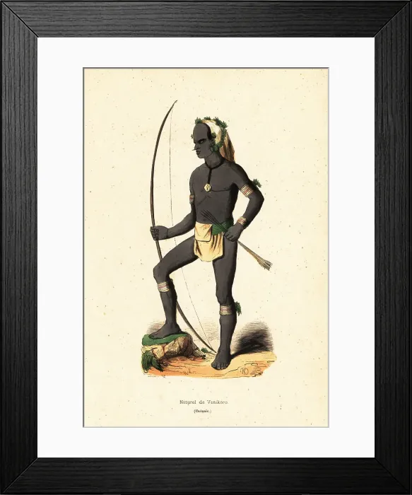 Framed Print : Melanesian man of Vanikoro, Solomon Islands, Pacific Ocean Framed Print : Melanesian man of Vanikoro, Solomon Islands, Pacific Ocean