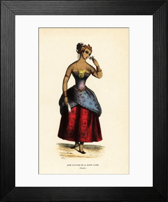 Framed Print : Noble woman of Java, Indonesia Framed Print : Noble woman of Java, Indonesia