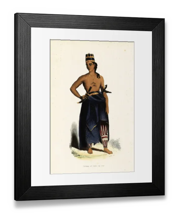 Framed Print : Javanese man in court dress Framed Print : Javanese man in court dress