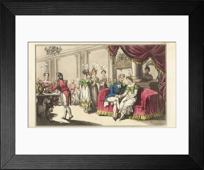 Framed Print : A scene at a ball in Gibraltar during the Napoleonic Wars Framed Print : A scene at a ball in Gibraltar during the Napoleonic Wars