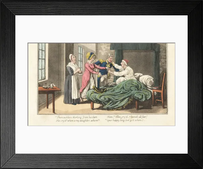 Framed Print : English Regency naval officer and a family re-union Framed Print : English Regency naval officer and a family re-union
