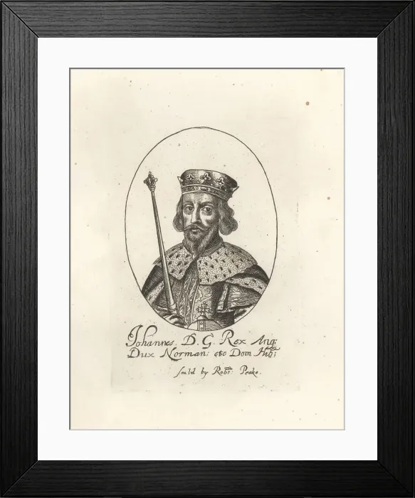Framed Print : King John of England with crown, orb and sceptre Framed Print : King John of England with crown, orb and sceptre