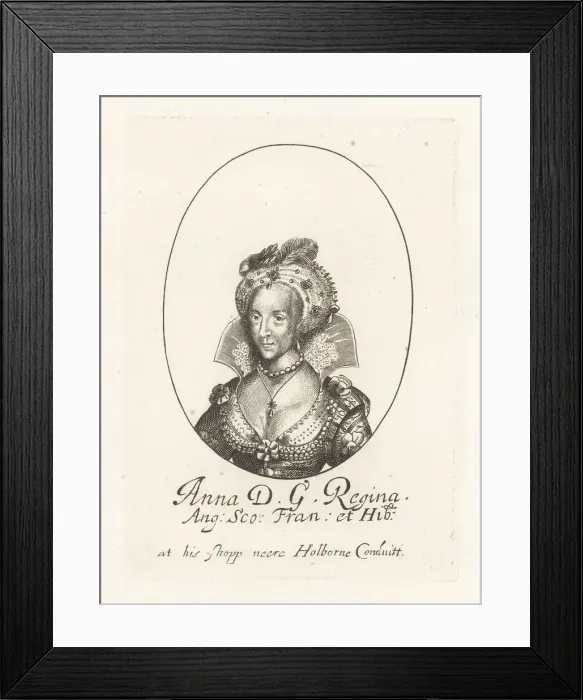 Framed Print : Anne of Denmark, queen of Scotland and England Framed Print : Anne of Denmark, queen of Scotland and England