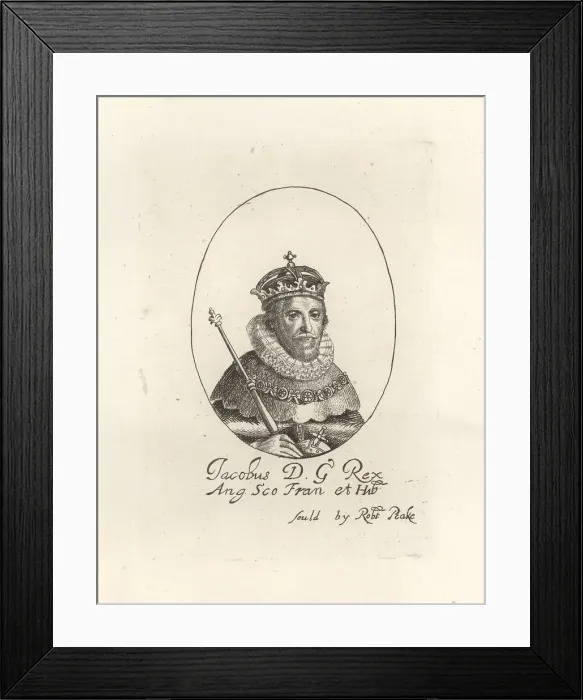 Framed Print : King James I of England, James VI of Scotland, 1566-1625 Framed Print : King James I of England, James VI of Scotland, 1566-1625