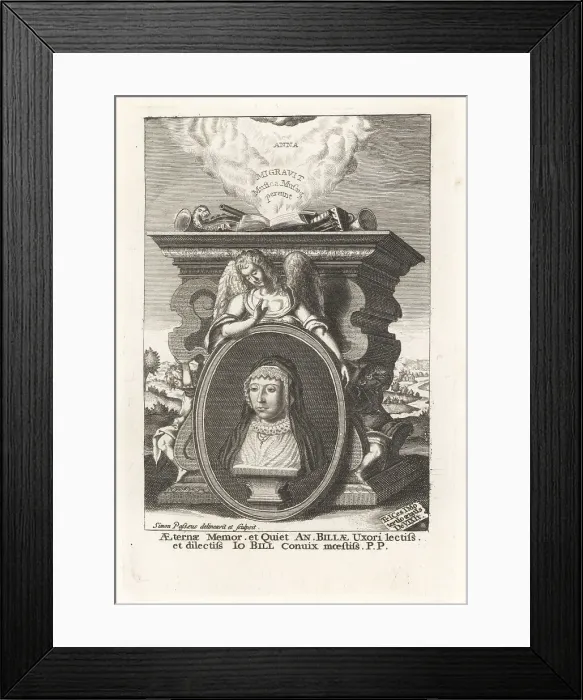 Framed Print : Anne Bill. mystic wife of printer John Bill, died 1621 Framed Print : Anne Bill. mystic wife of printer John Bill, died 1621