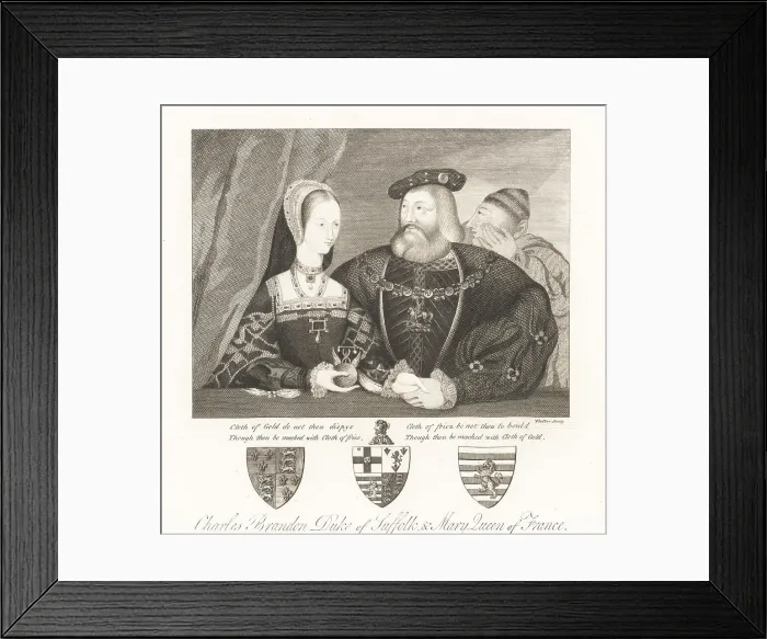 Framed Print : Mary Tudor and second husband Charles Brandon, 1515 Framed Print : Mary Tudor and second husband Charles Brandon, 1515