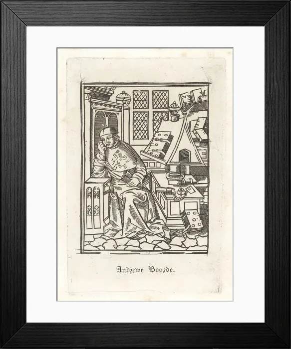 Framed Print : Andrew Boorde, English traveller, physician and writer
