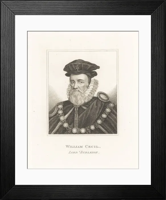 Framed Print : William Cecil, 1st Baron Burghley, 1520-1598 Framed Print : William Cecil, 1st Baron Burghley, 1520-1598